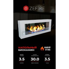 Биокамин Constant 1200 белый со стемалитом (ZeFire)