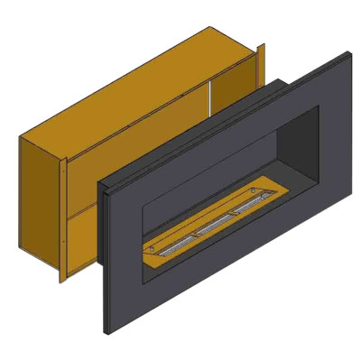 Теплоизоляционный корпус для встраивания в мебель для очага 1200 мм (ZeFire)