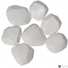 Декоративные керамические камни кристалл белые 7 шт (ZeFire)
