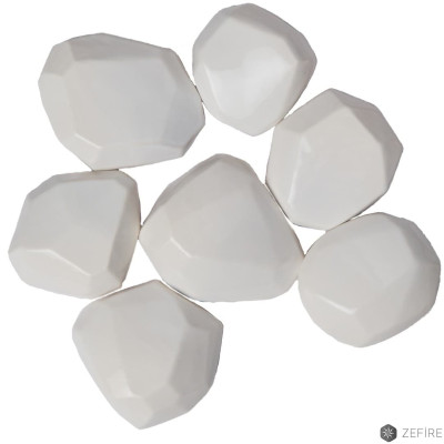 Декоративные керамические камни кристалл белые 7 шт (ZeFire) в категории Аксессуары к биокаминам