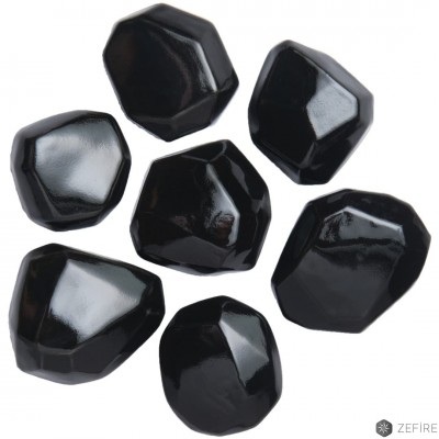 Декоративные керамические камни кристалл черные 7 шт (ZeFire) в категории Аксессуары к биокаминам