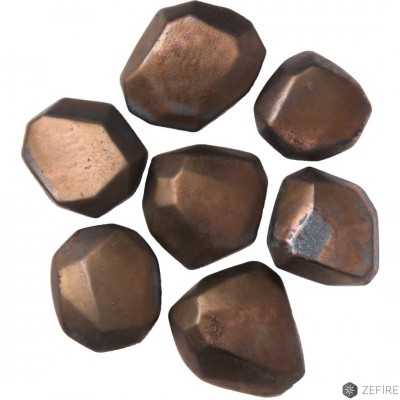 Декоративные керамические камни кристалл медь 7 шт (ZeFire) в категории Аксессуары к биокаминам