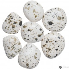 Декоративные керамические камни с цветной крапинкой 7 шт (ZeFire)