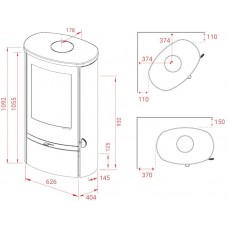 Печь-камин Lotus Jubilee 25 S with wood storage compartment door