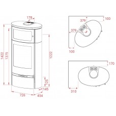 Печь-камин Lotus Jubilee 35 S with cooking section