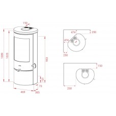 Печь-камин Lotus PRESTIGE Basic Sand