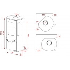 Печь-камин Lotus PRIO 6