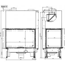 Каминная топка Austroflamm 89x49x57 S 2.0 Left