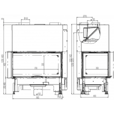 Каминная топка Austroflamm 89x49x45 S 2.0 Left