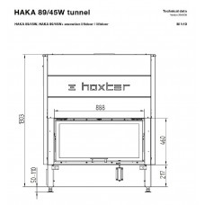 Каминная топка Hoxter HAKA 89/45WT