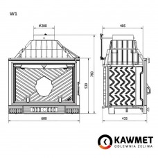 Каминная топка KAWMET W1 - 18 kW Герб