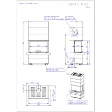 Каминная топка Romotop CARA C N 03 с подъёмной дверцей